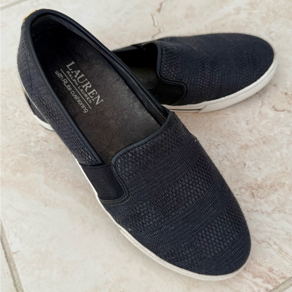 Ralph Lauren Black Slip-On Sneakers